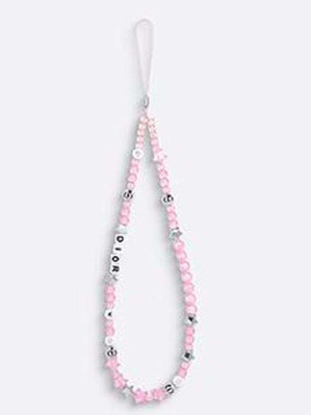 Miss Dior Pink and Silver Beaded Phone Strap - NIB